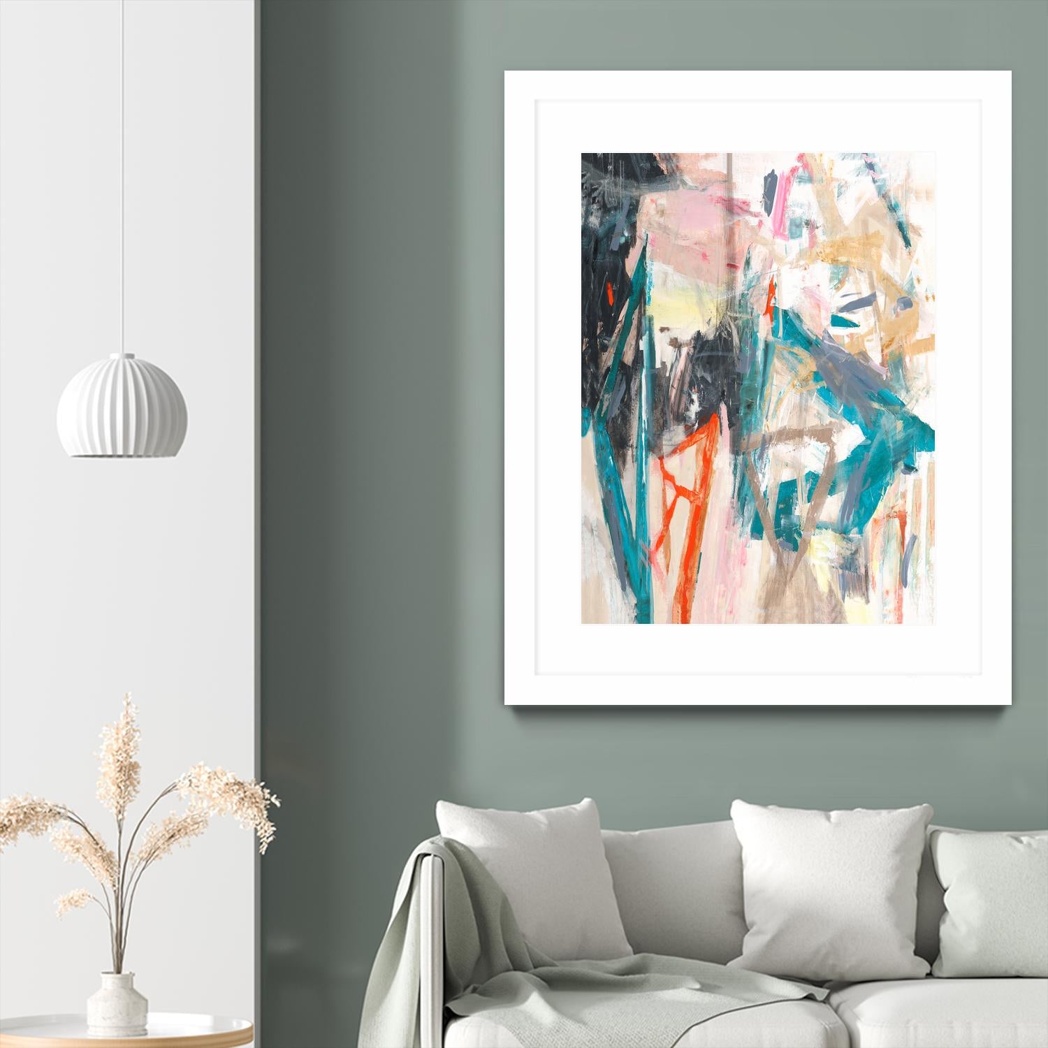 French Movement V by Daleno Art on GIANT ART - orange abstract