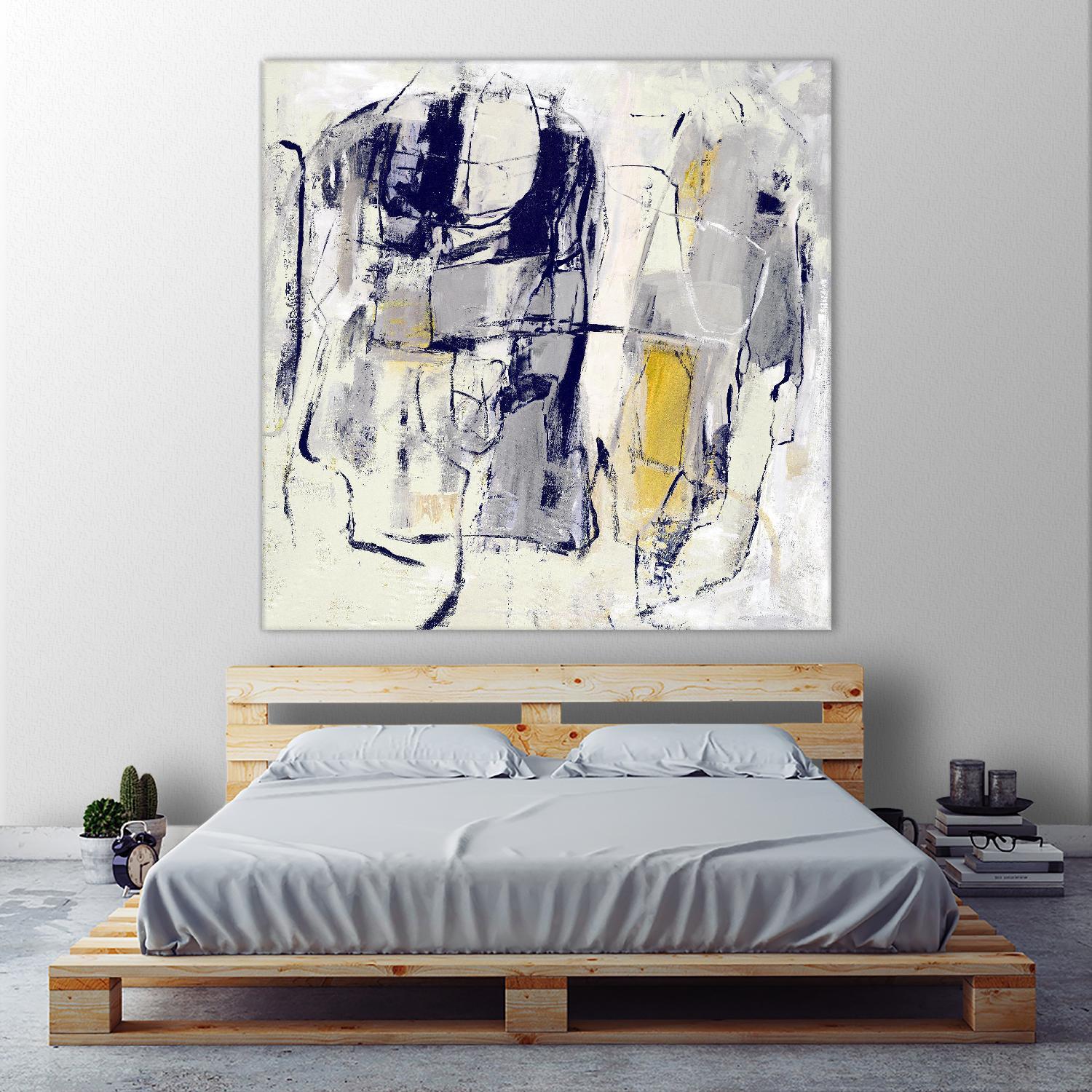 Dream Wrestling by Daleno Art on GIANT ART - blue abstract abstrait