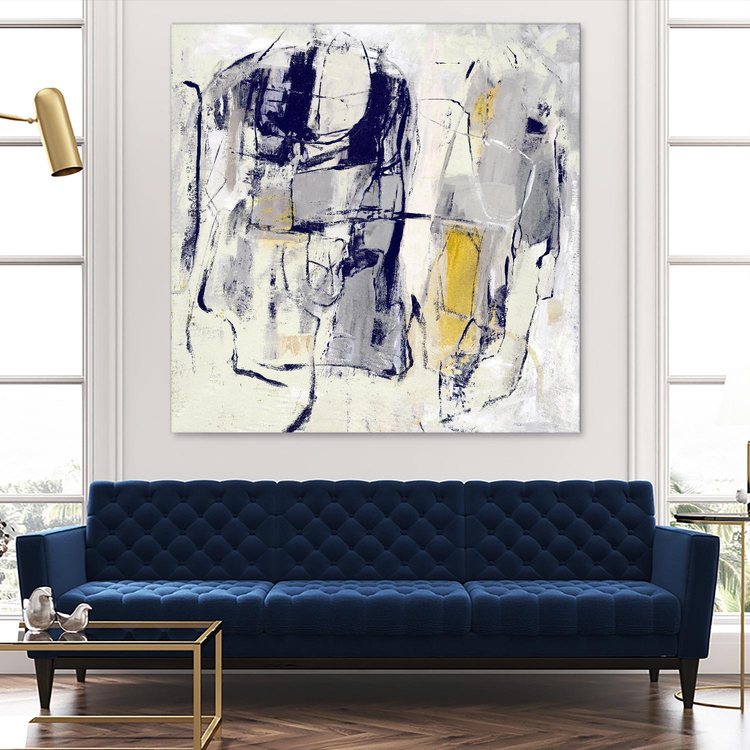 Dream Wrestling by Daleno Art on GIANT ART - blue abstract abstrait