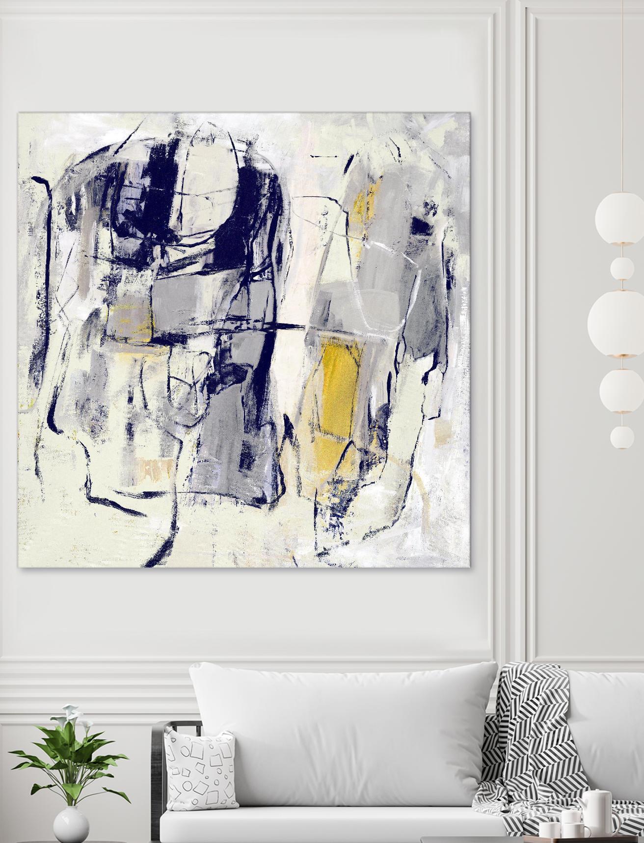 Dream Wrestling by Daleno Art on GIANT ART - blue abstract abstrait