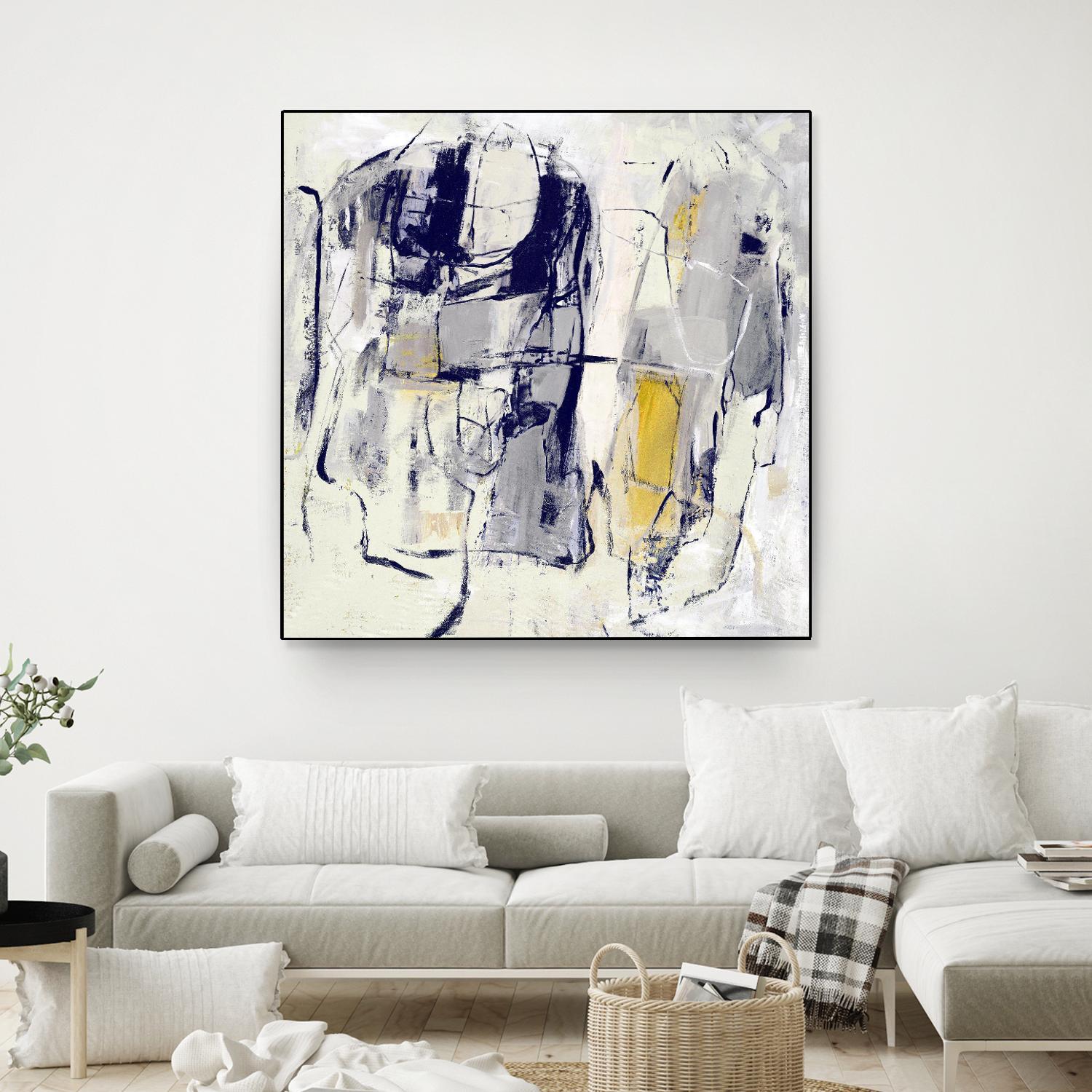 Dream Wrestling by Daleno Art on GIANT ART - blue abstract abstrait