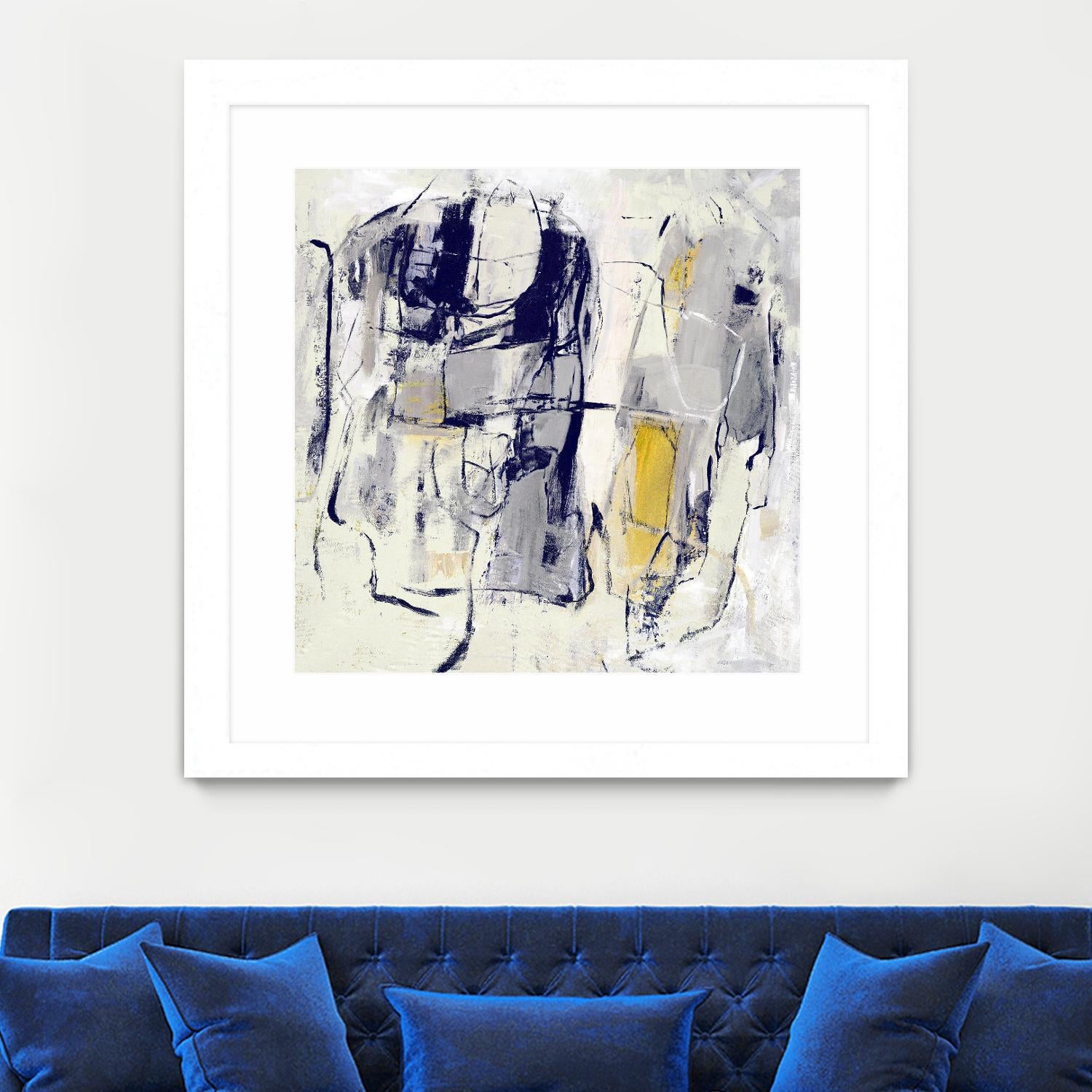 Dream Wrestling by Daleno Art on GIANT ART - blue abstract abstrait