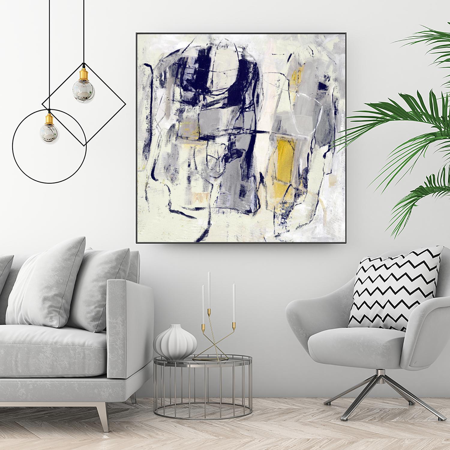 Dream Wrestling by Daleno Art on GIANT ART - blue abstract abstrait