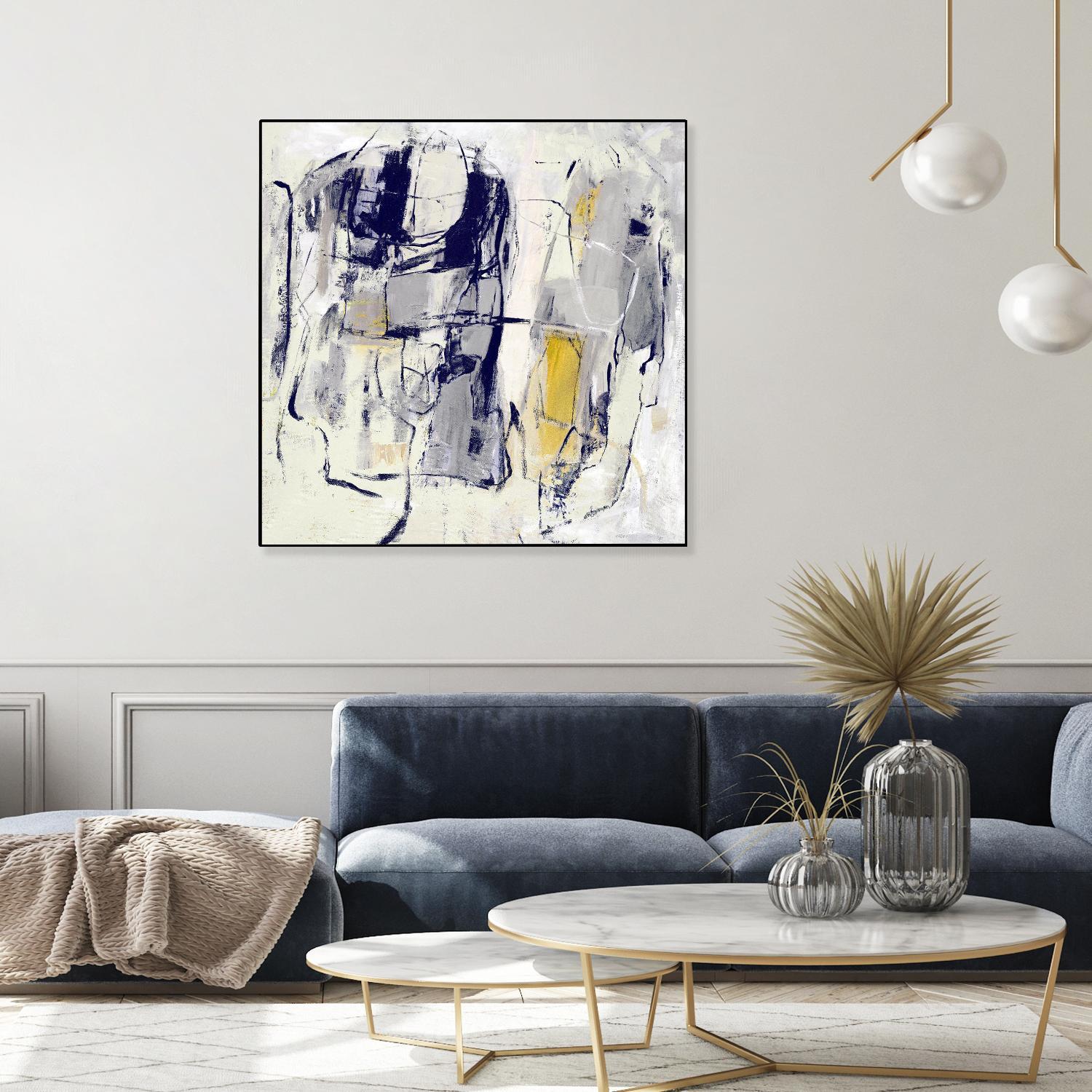 Dream Wrestling by Daleno Art on GIANT ART - blue abstract abstrait