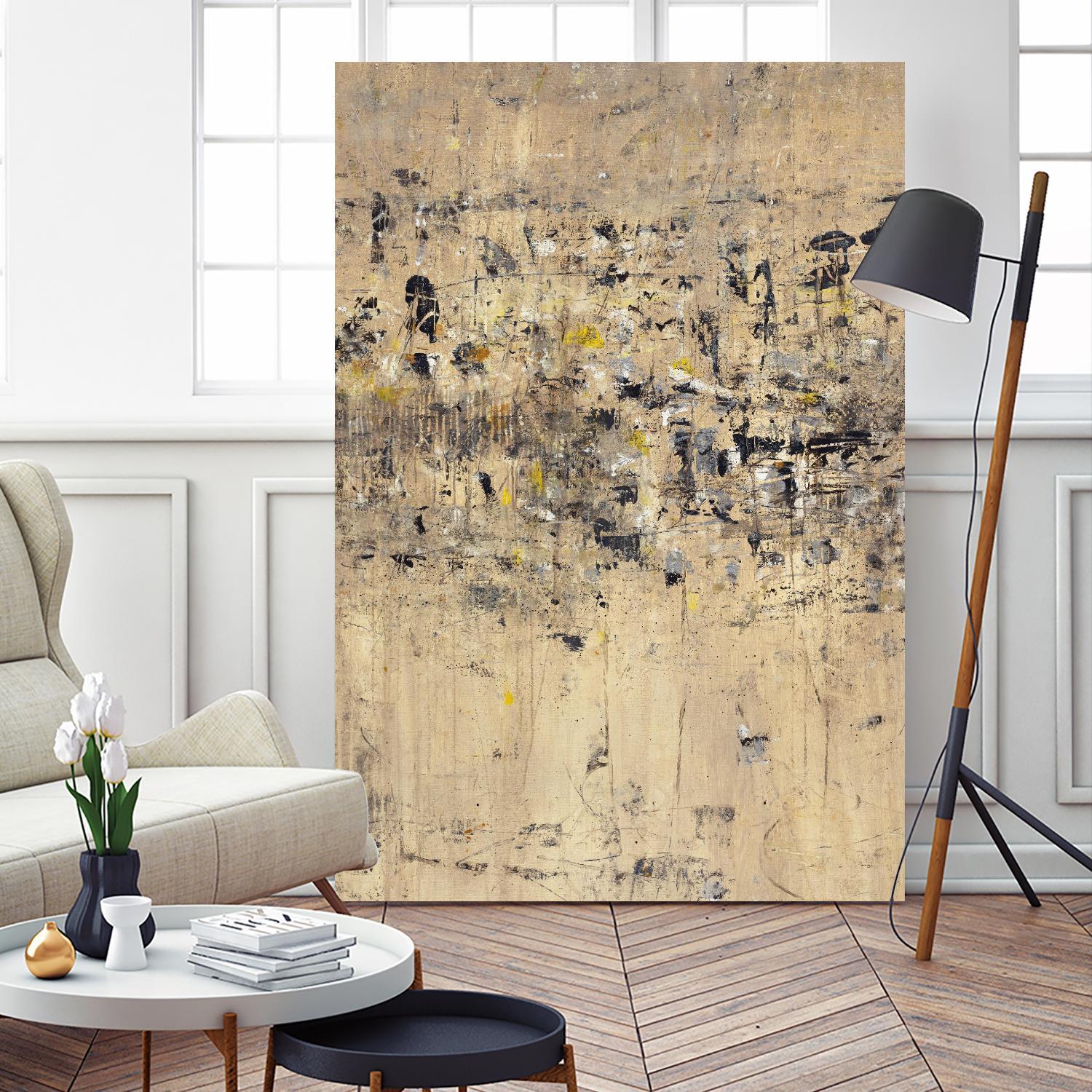 Visitors From Afar by Daleno Art on GIANT ART - gold abstract abstrait