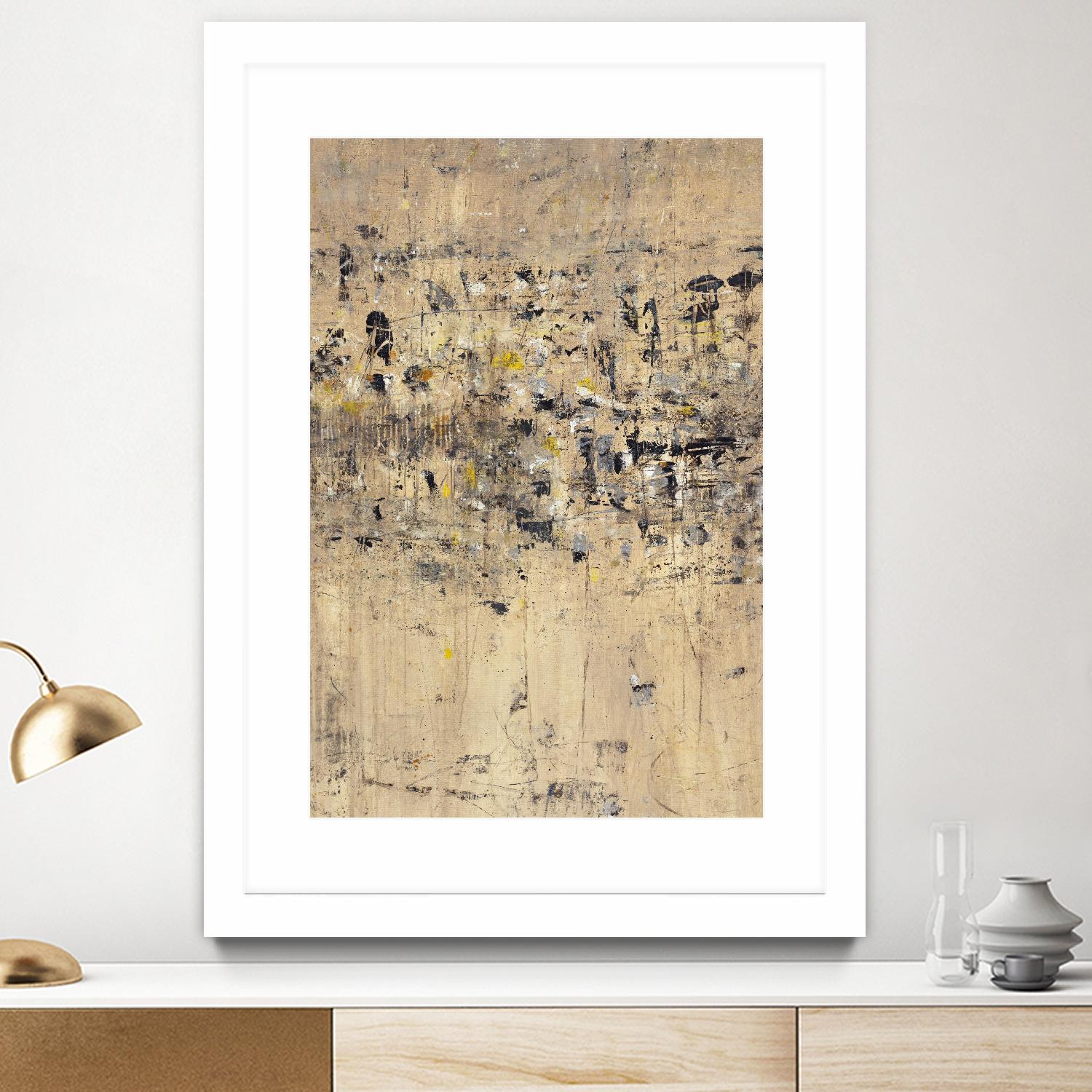 Visitors From Afar by Daleno Art on GIANT ART - gold abstract abstrait