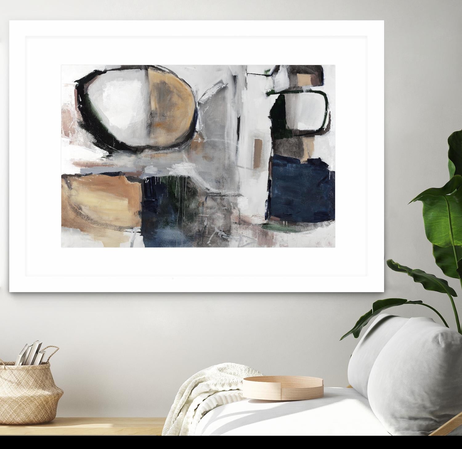 Loud and Quiet II by Daleno Art on GIANT ART - beige abstract