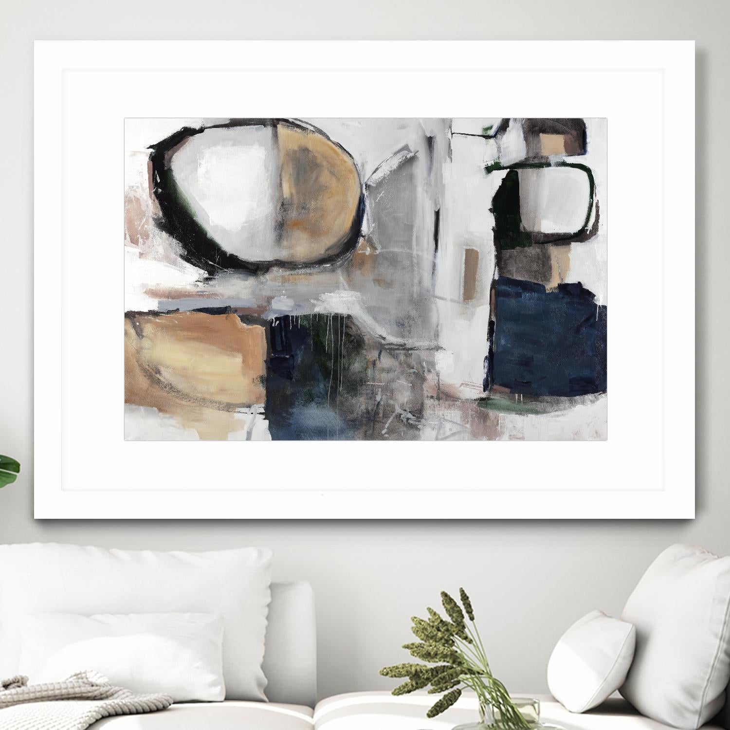 Loud and Quiet II by Daleno Art on GIANT ART - beige abstract