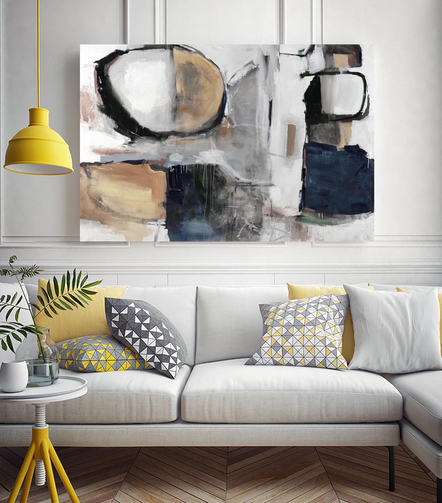 Loud and Quiet II by Daleno Art on GIANT ART - beige abstract