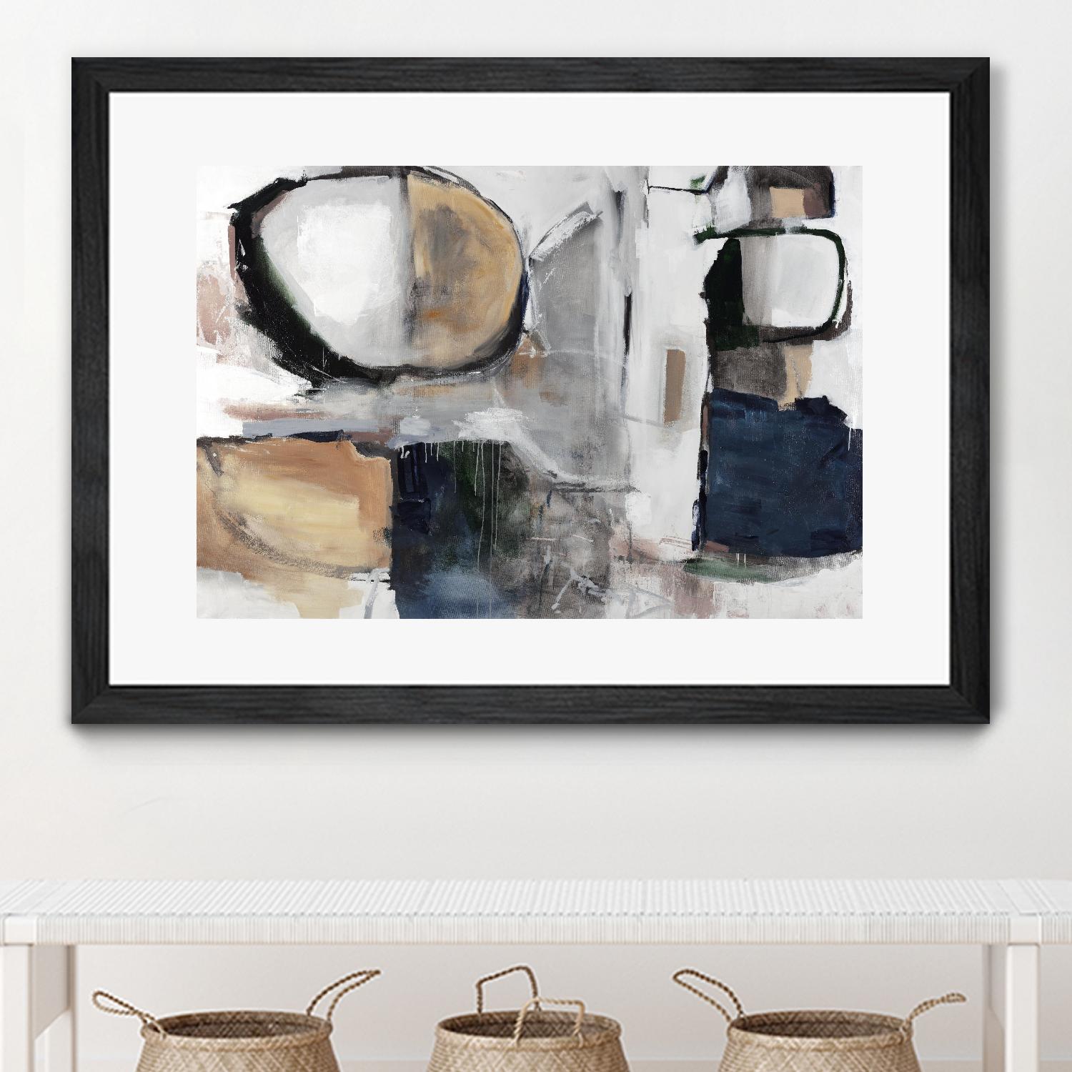 Loud and Quiet II by Daleno Art on GIANT ART - beige abstract