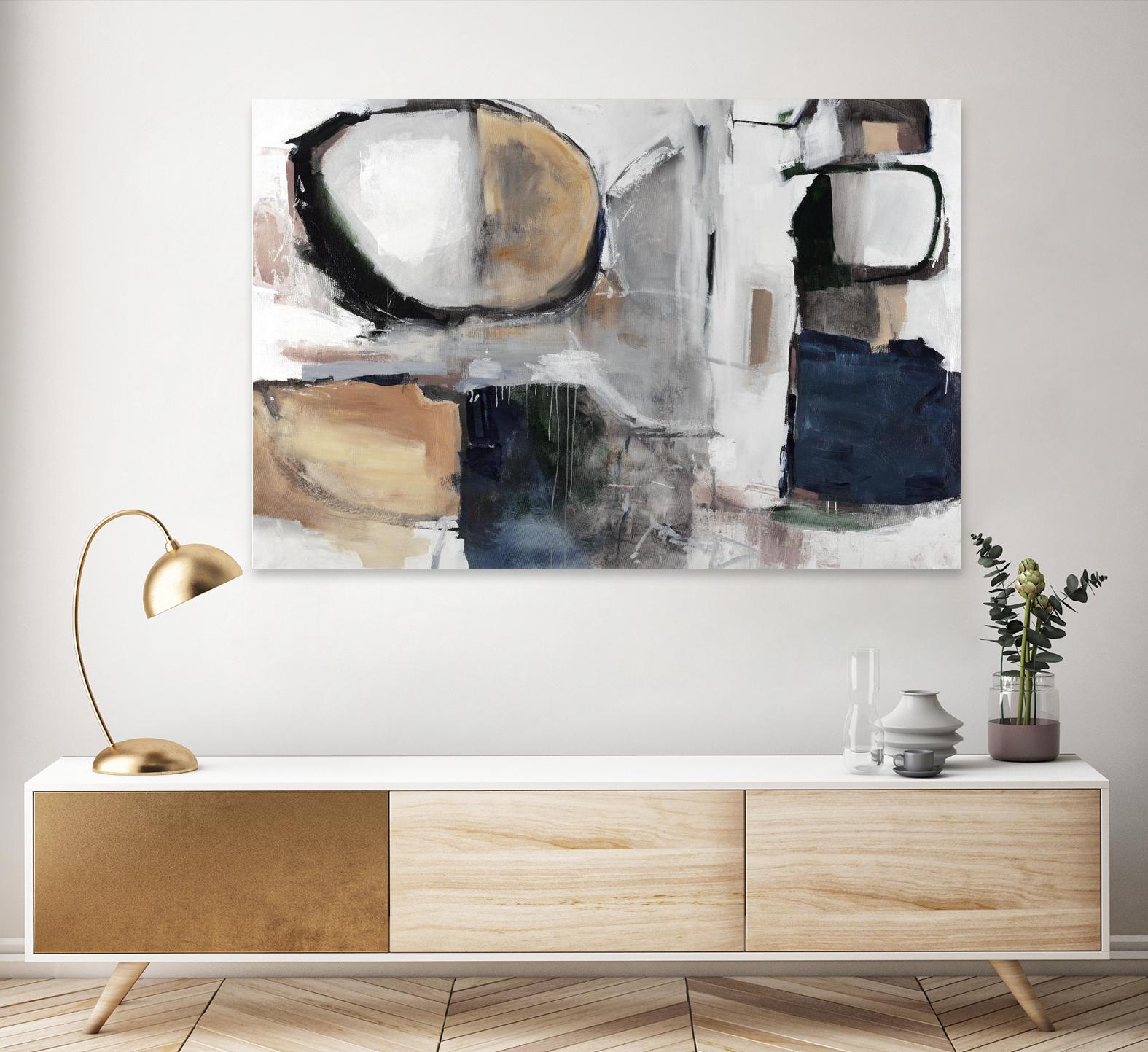Loud and Quiet II by Daleno Art on GIANT ART - beige abstract