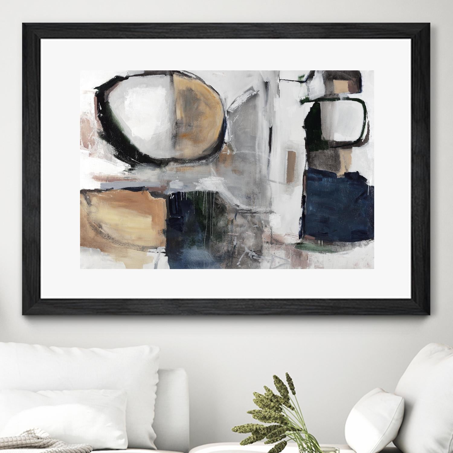 Loud and Quiet II by Daleno Art on GIANT ART - beige abstract