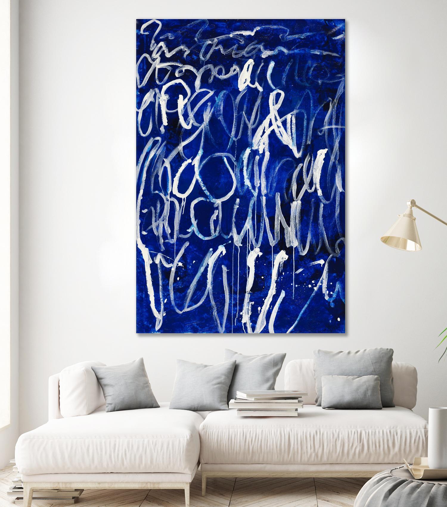 Prescription to Fame by Daleno Art on GIANT ART - blue abstract scribble