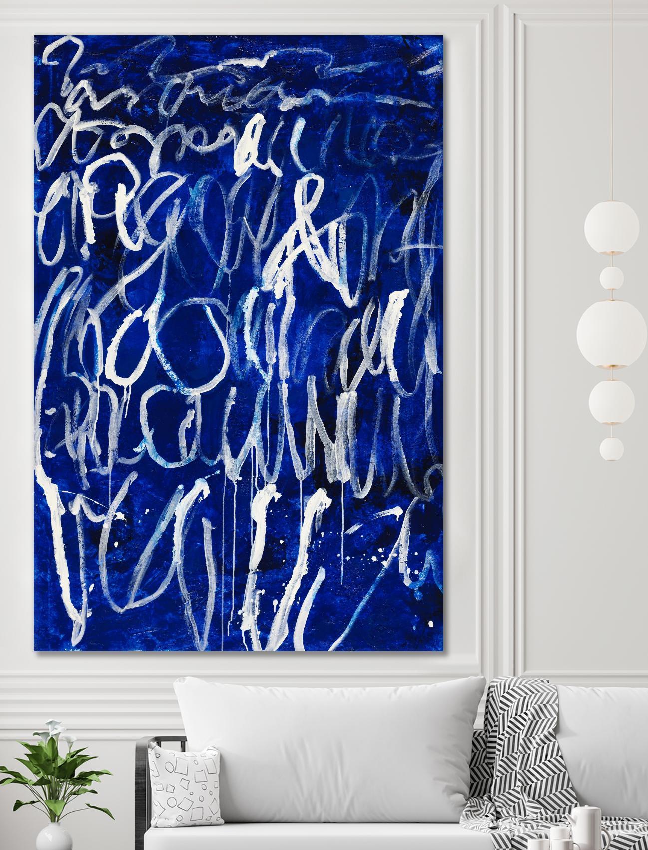 Prescription to Fame by Daleno Art on GIANT ART - blue abstract scribble
