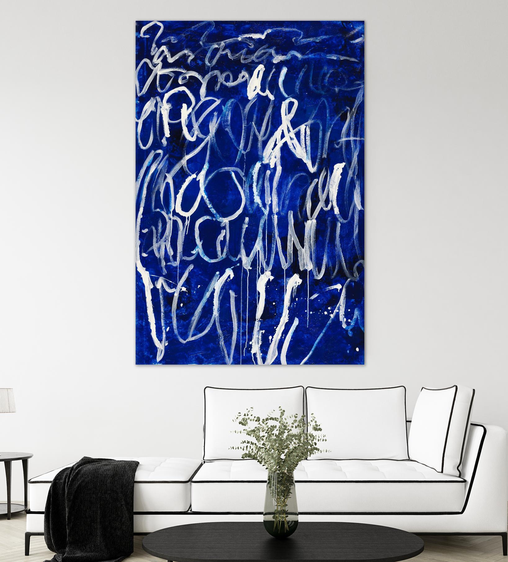 Prescription to Fame by Daleno Art on GIANT ART - blue abstract scribble