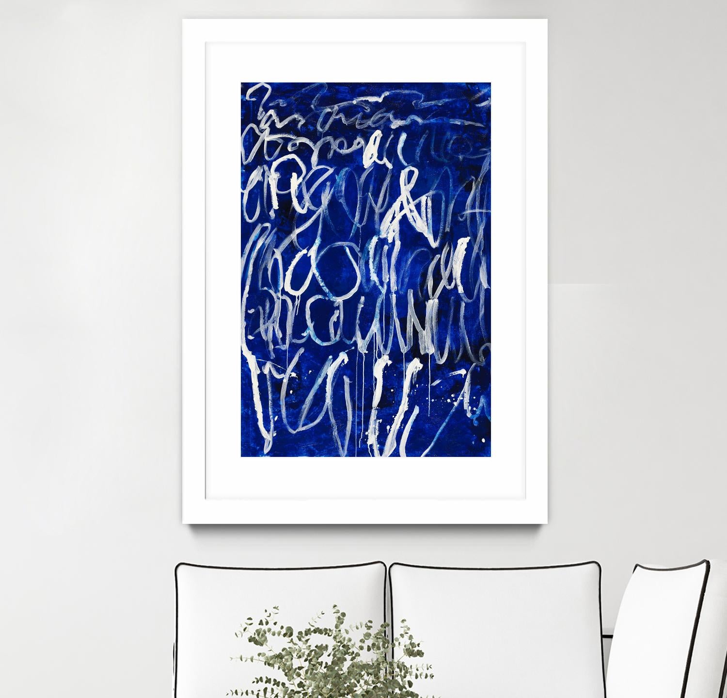 Prescription to Fame by Daleno Art on GIANT ART - blue abstract scribble