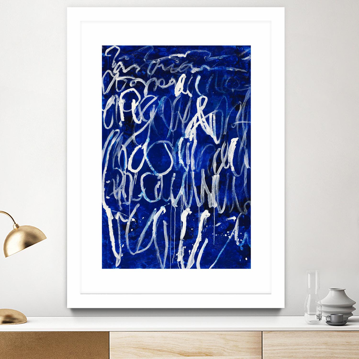Prescription to Fame by Daleno Art on GIANT ART - blue abstract scribble