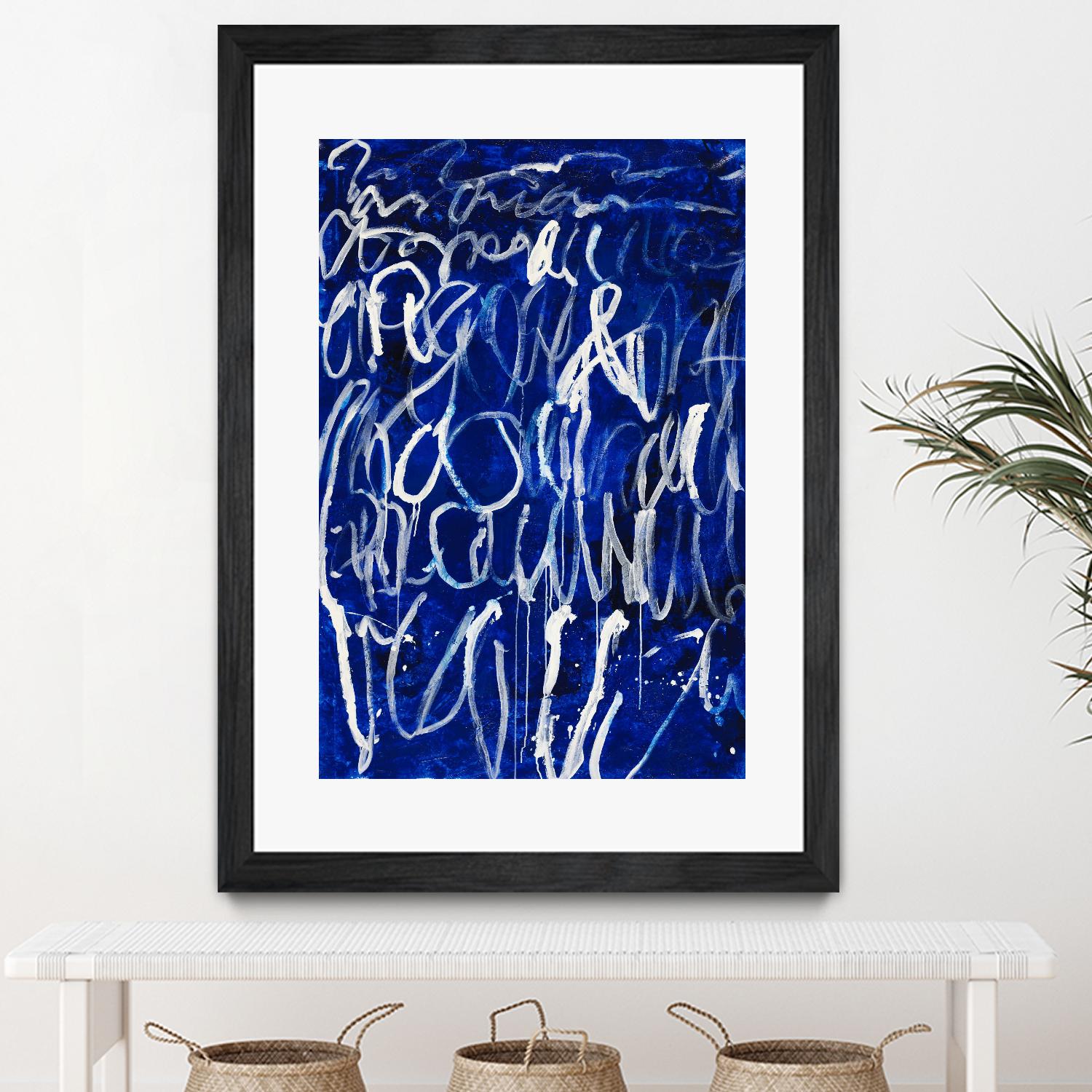 Prescription to Fame by Daleno Art on GIANT ART - blue abstract scribble