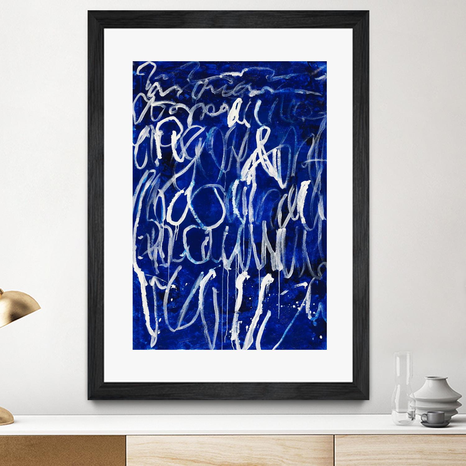 Prescription to Fame by Daleno Art on GIANT ART - blue abstract scribble