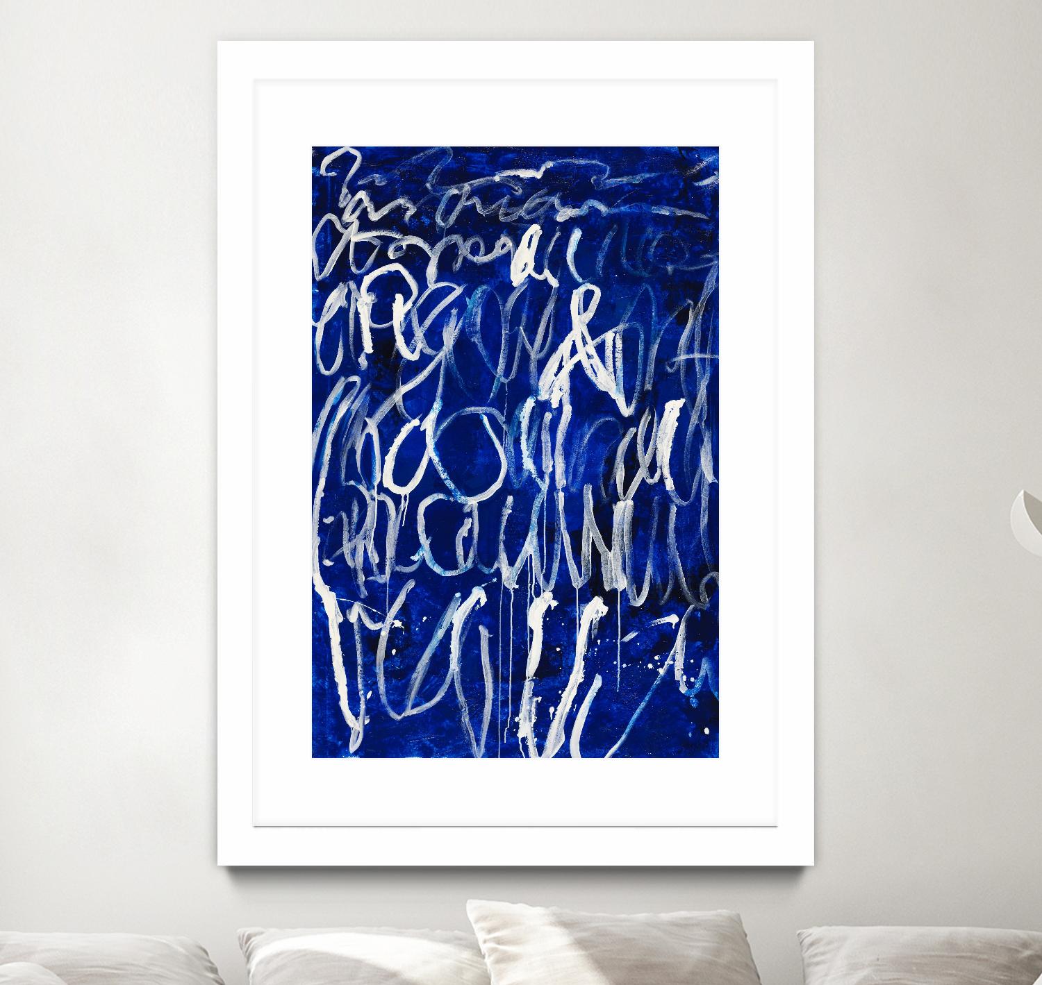 Prescription to Fame by Daleno Art on GIANT ART - blue abstract scribble