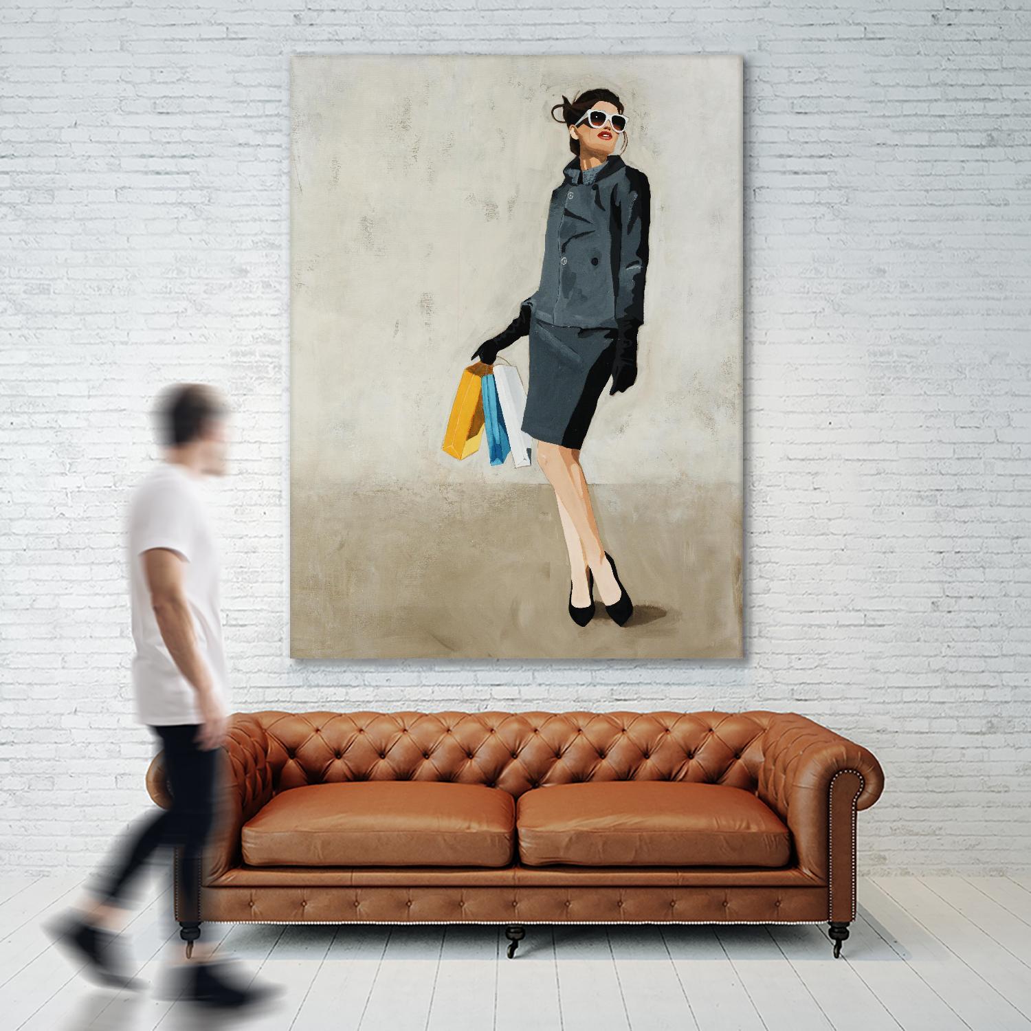 Cosmopolitan by Daleno Art on GIANT ART - blue abstract figure