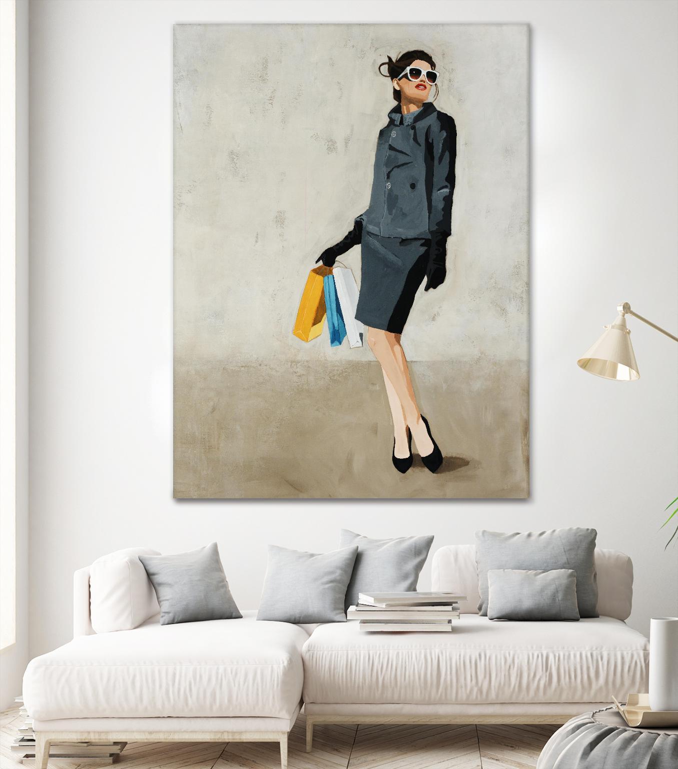 Cosmopolitan by Daleno Art on GIANT ART - blue abstract figure