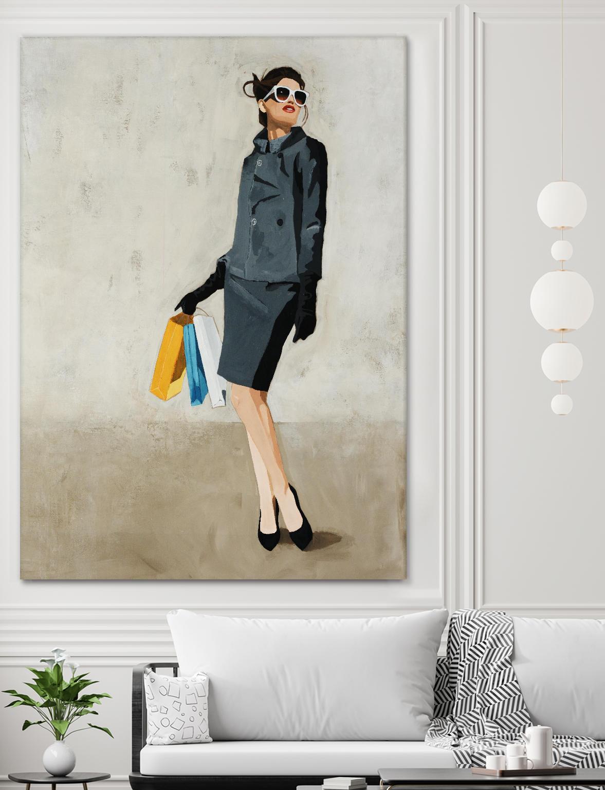 Cosmopolitan by Daleno Art on GIANT ART - blue abstract figure