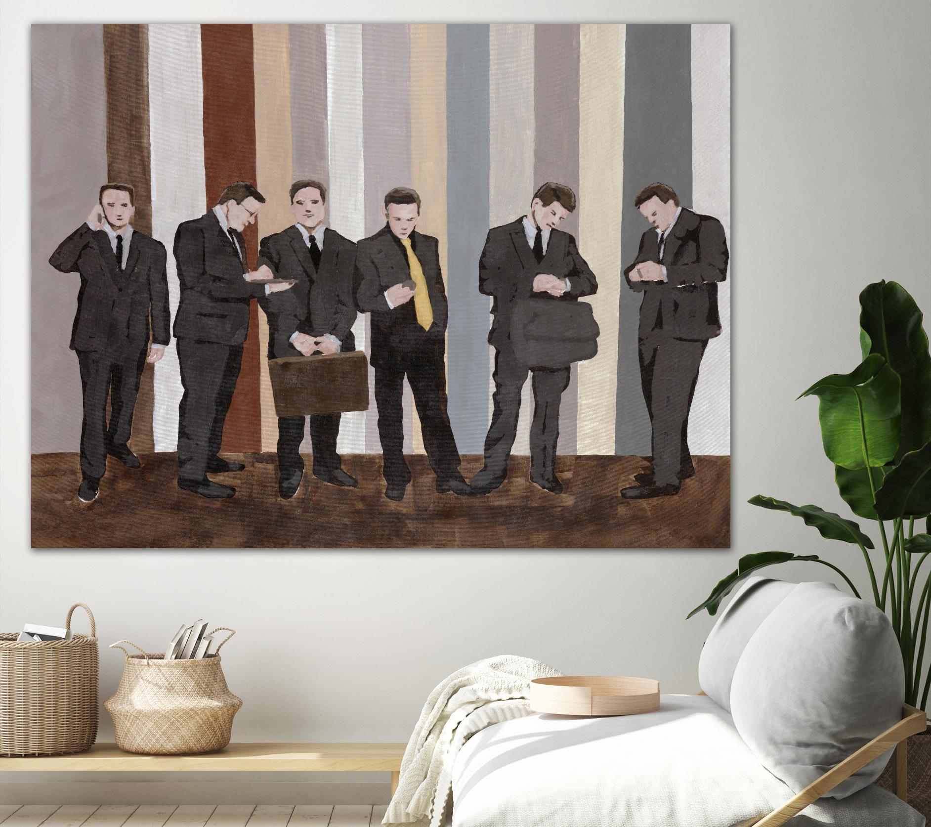 Conference Break by Daleno Art on GIANT ART - beige figurative figure