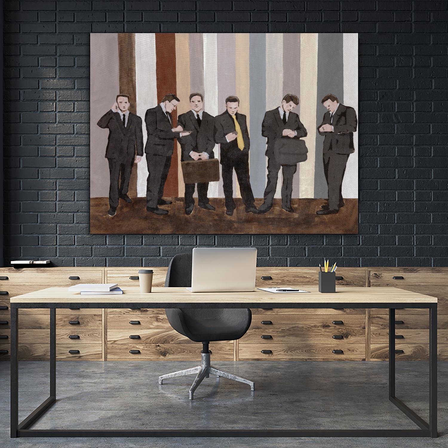 Conference Break by Daleno Art on GIANT ART - beige figurative figure
