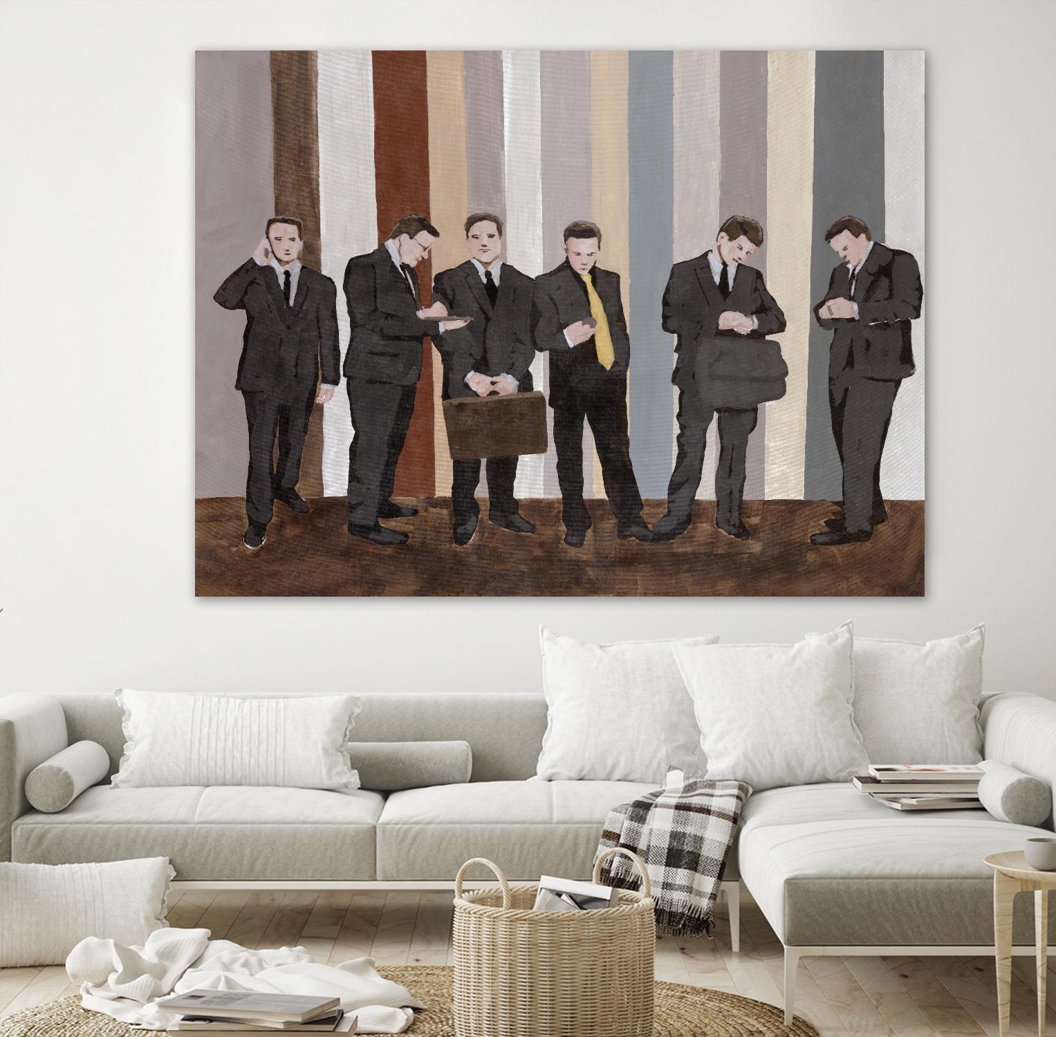 Conference Break by Daleno Art on GIANT ART - beige figurative figure