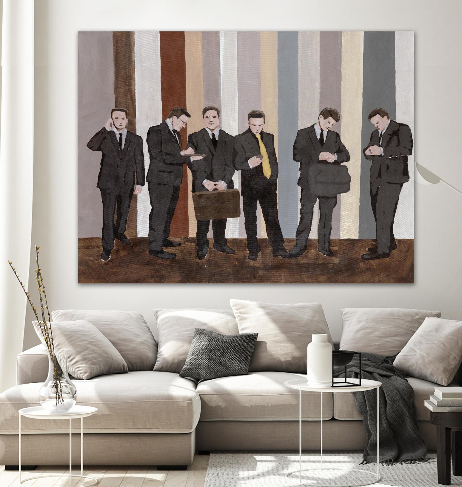 Conference Break by Daleno Art on GIANT ART - beige figurative figure
