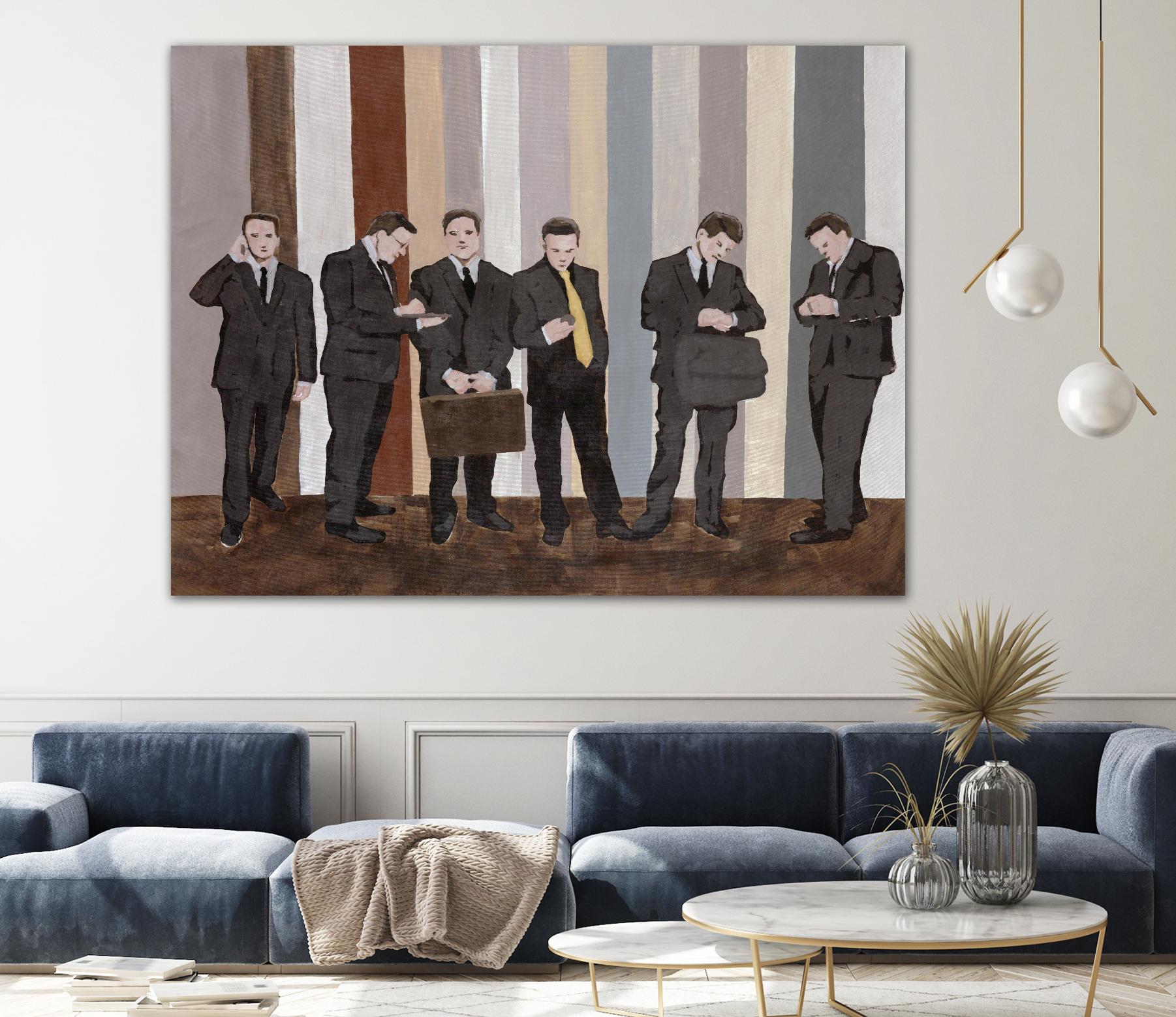 Conference Break by Daleno Art on GIANT ART - beige figurative figure