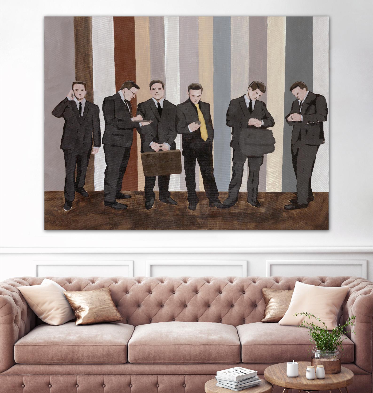 Conference Break by Daleno Art on GIANT ART - beige figurative figure