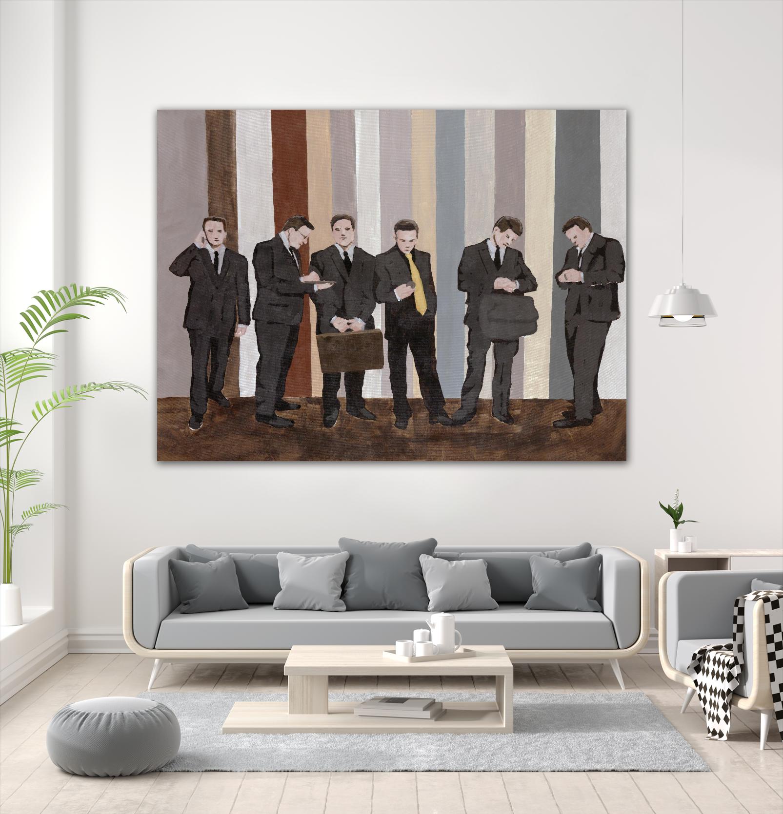 Conference Break by Daleno Art on GIANT ART - beige figurative figure