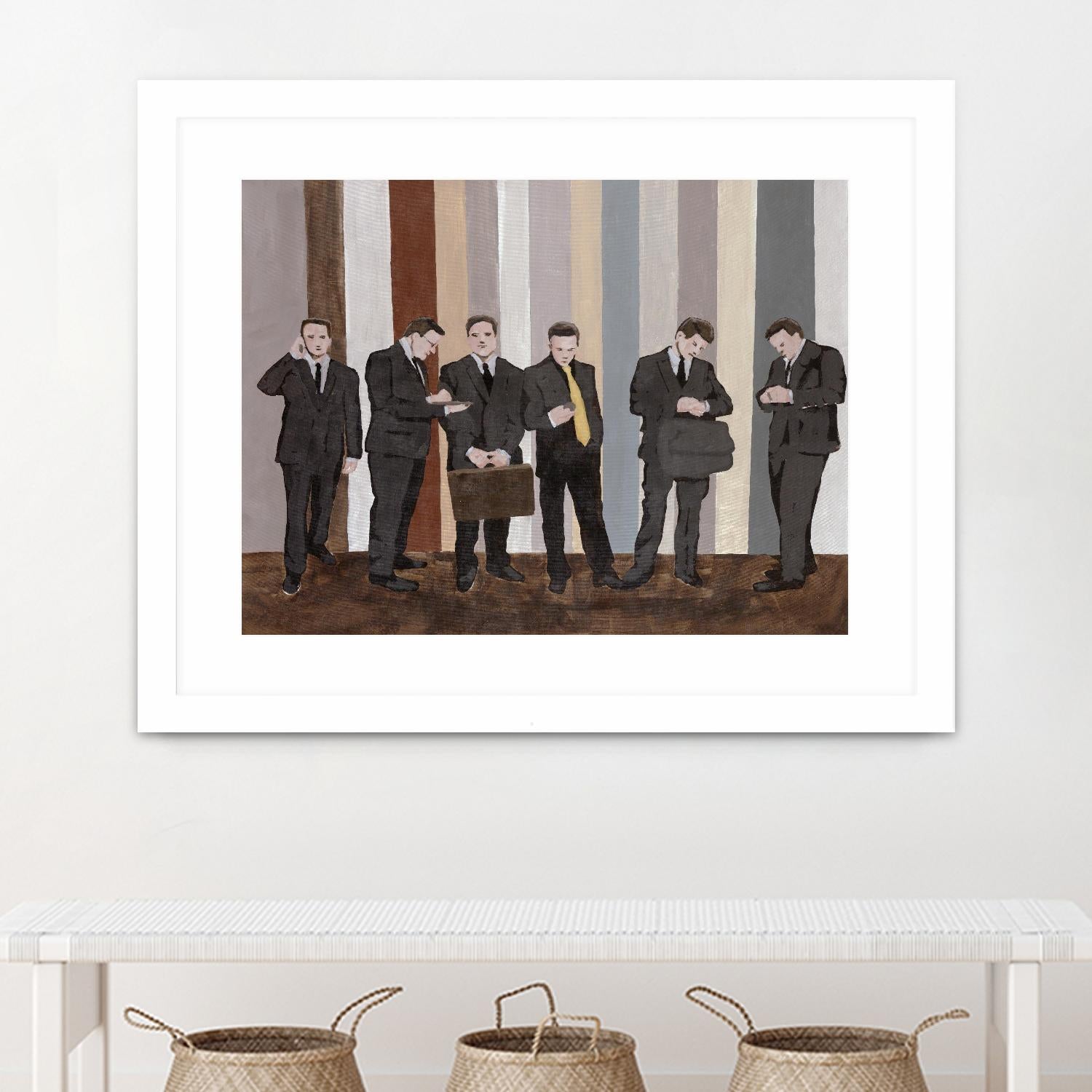 Conference Break by Daleno Art on GIANT ART - beige shapes figure