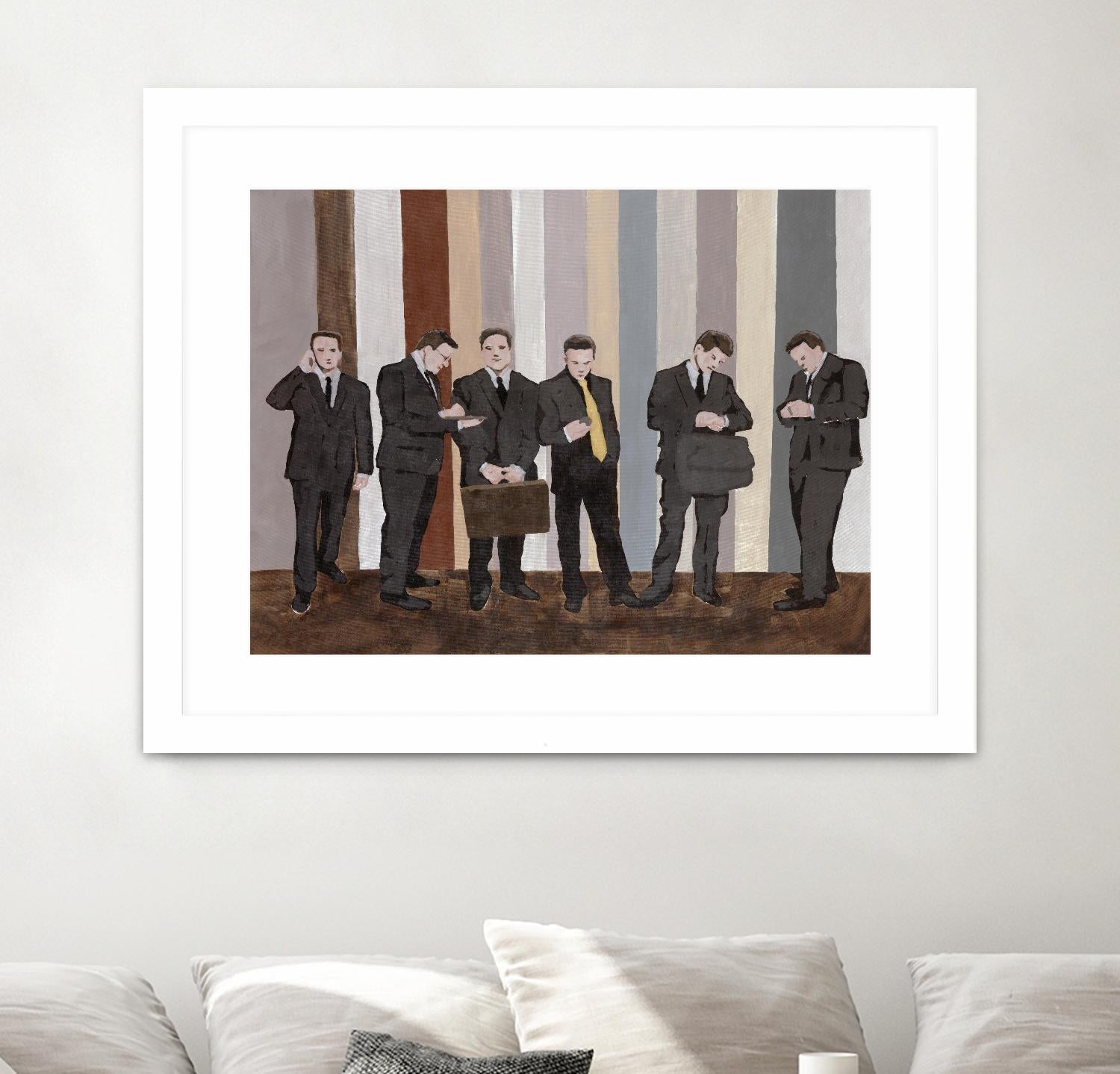 Conference Break by Daleno Art on GIANT ART - beige shapes figure