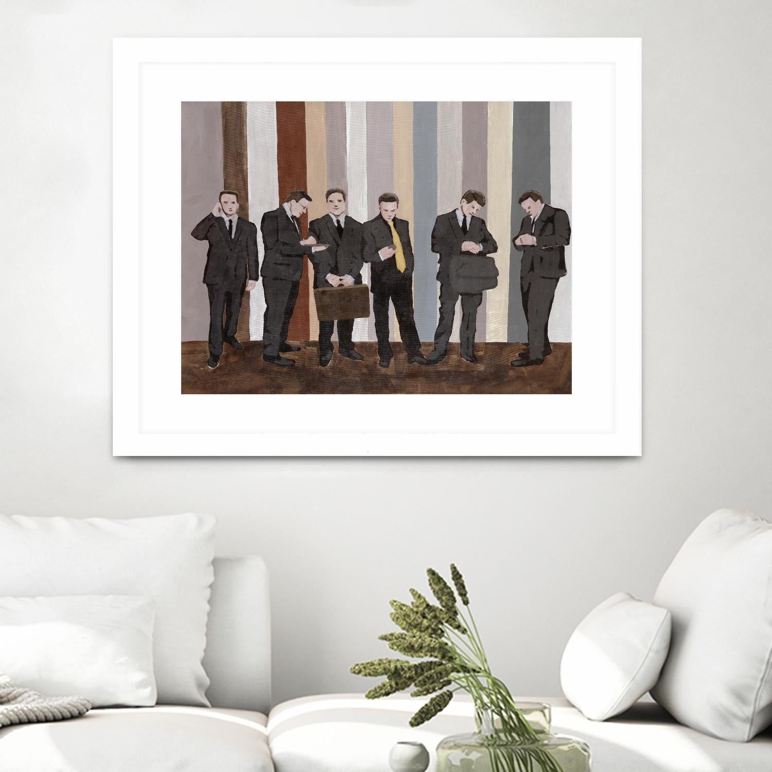 Conference Break by Daleno Art on GIANT ART - beige shapes figure