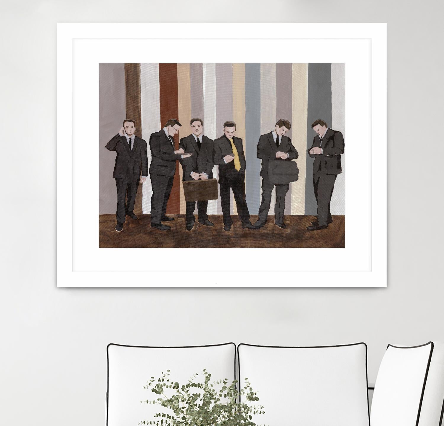 Conference Break by Daleno Art on GIANT ART - beige shapes figure