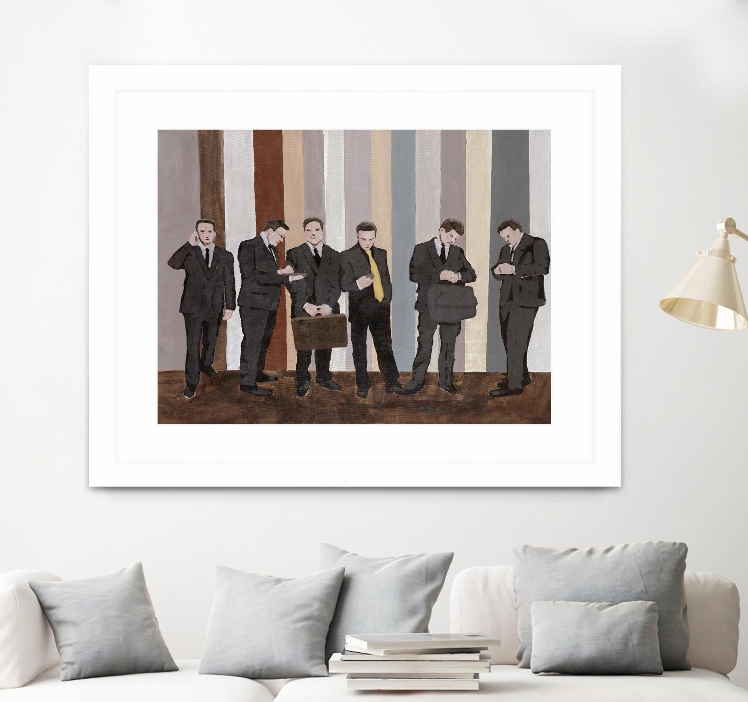 Conference Break by Daleno Art on GIANT ART - beige shapes figure