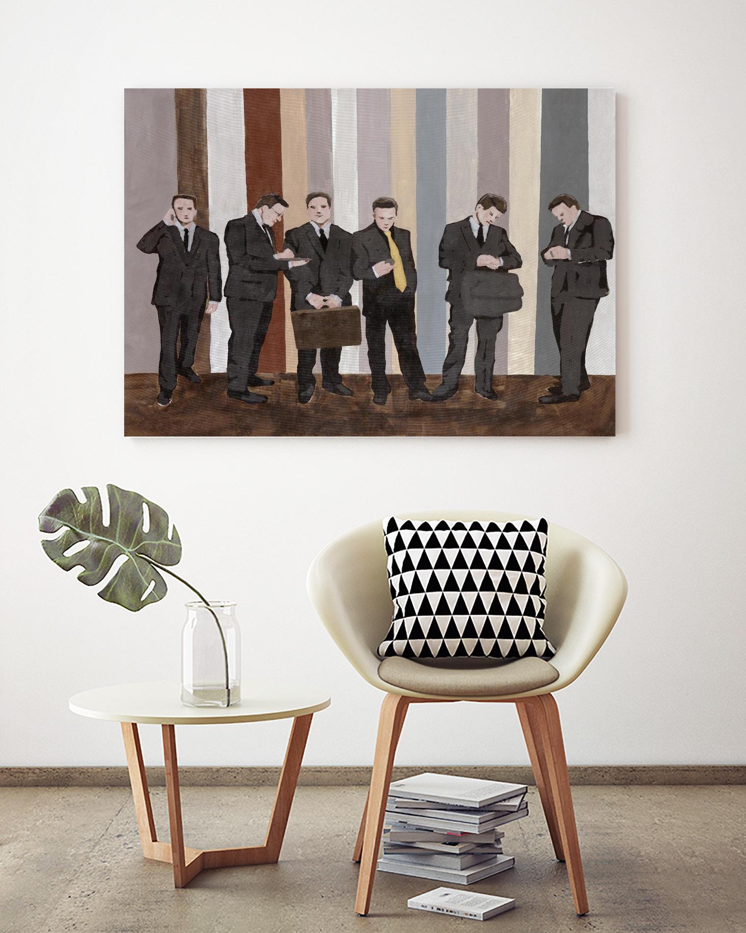 Conference Break by Daleno Art on GIANT ART - beige shapes figure