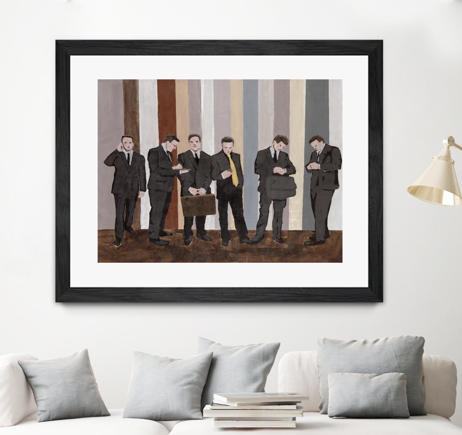 Conference Break by Daleno Art on GIANT ART - beige shapes figure