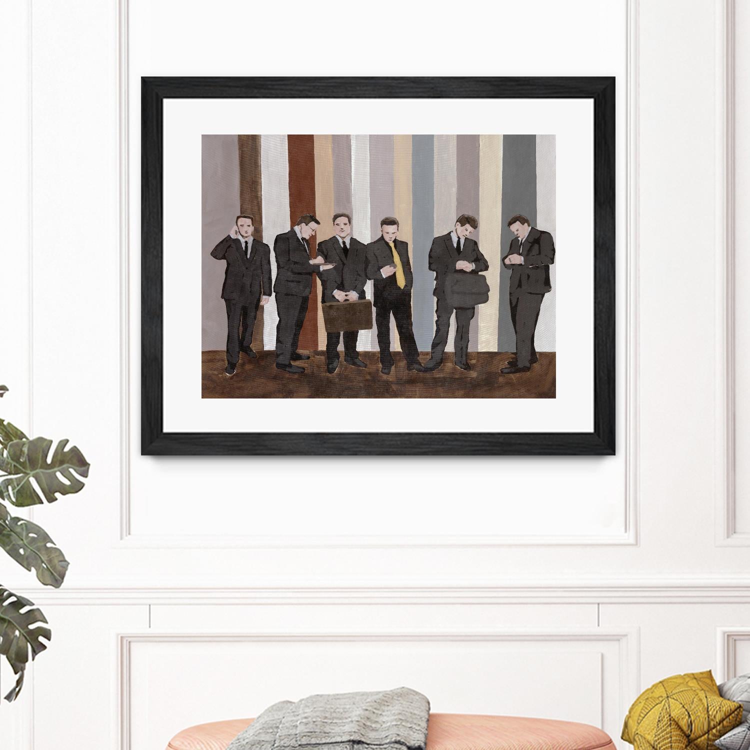 Conference Break by Daleno Art on GIANT ART - beige shapes figure