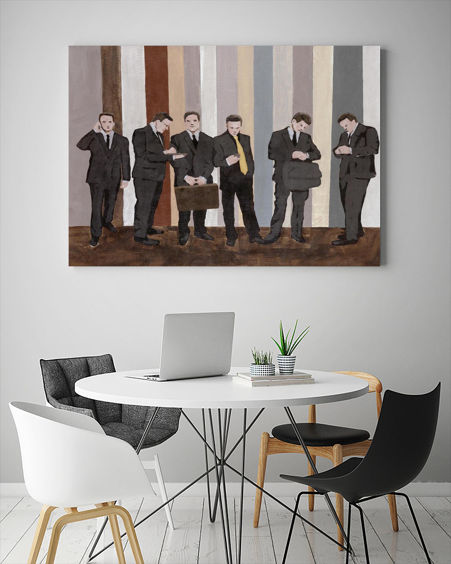 Conference Break by Daleno Art on GIANT ART - beige shapes figure