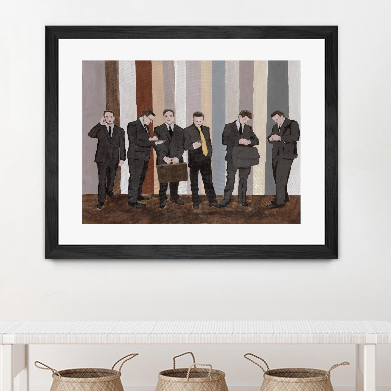 Conference Break by Daleno Art on GIANT ART - beige shapes figure