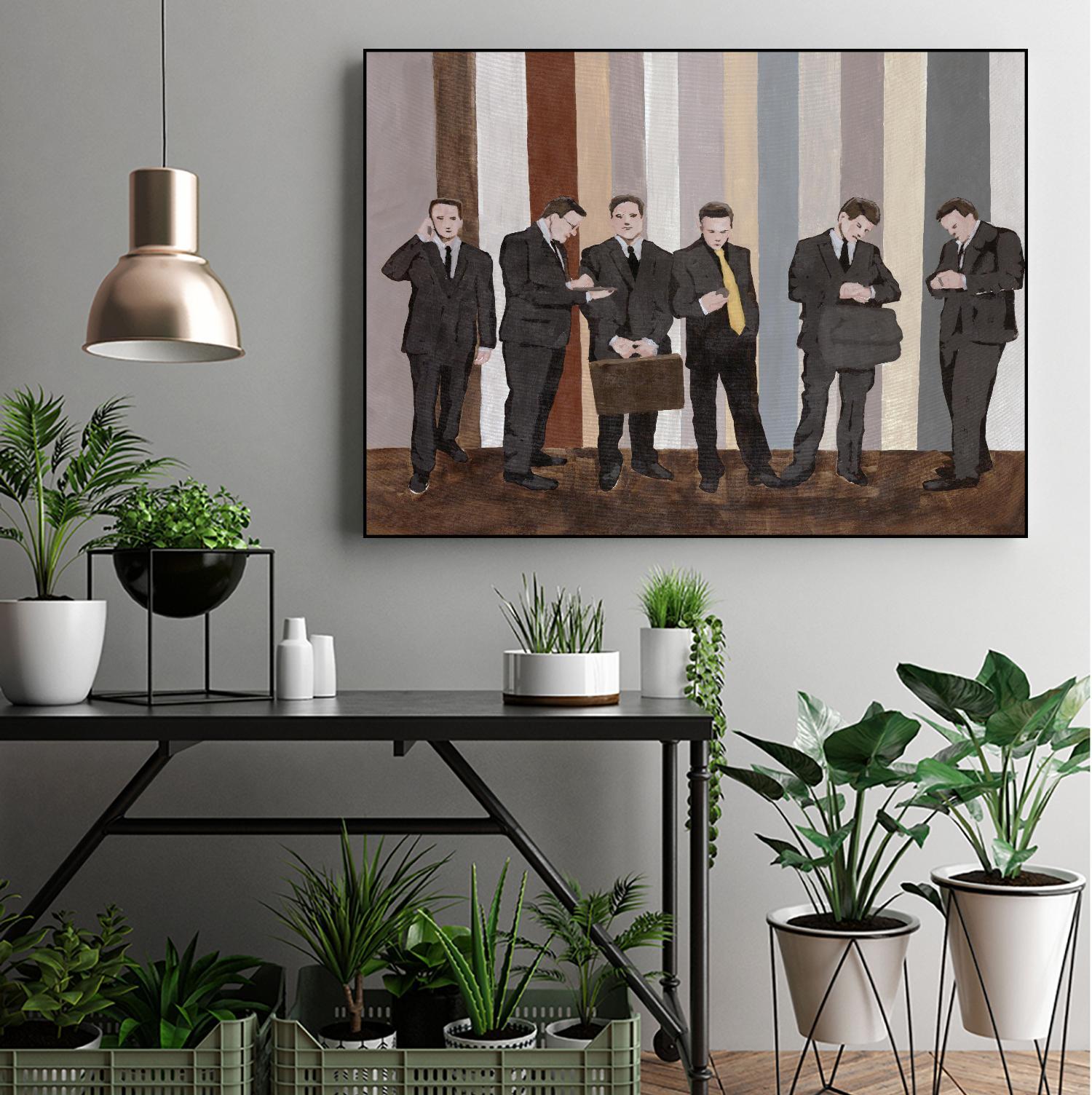 Conference Break by Daleno Art on GIANT ART - beige figurative figure