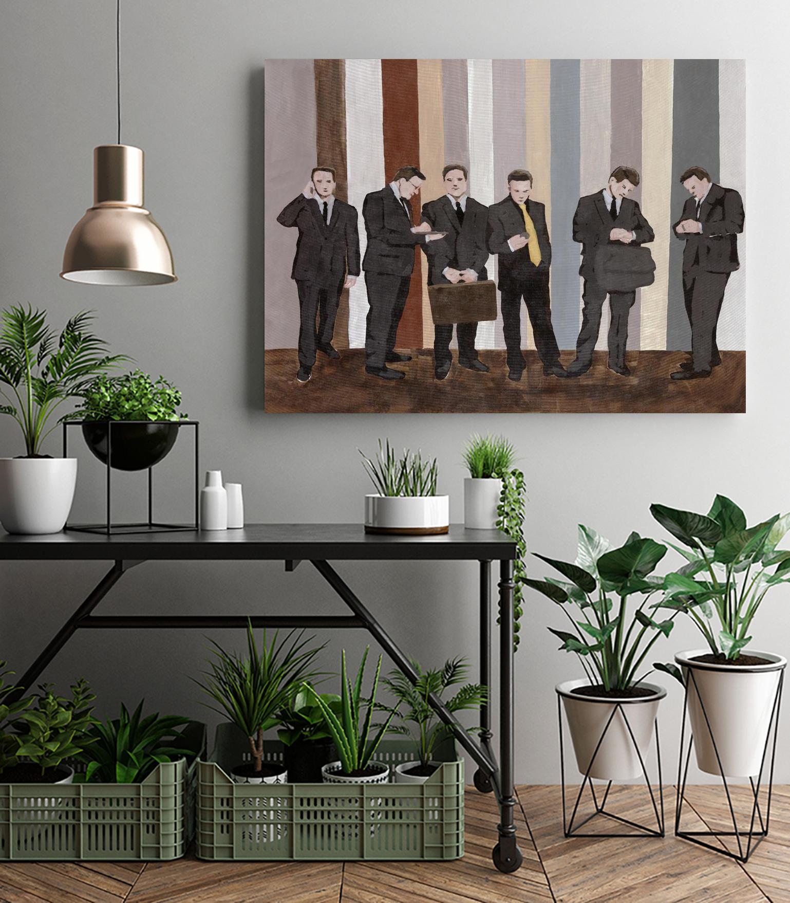 Conference Break by Daleno Art on GIANT ART - beige shapes figure