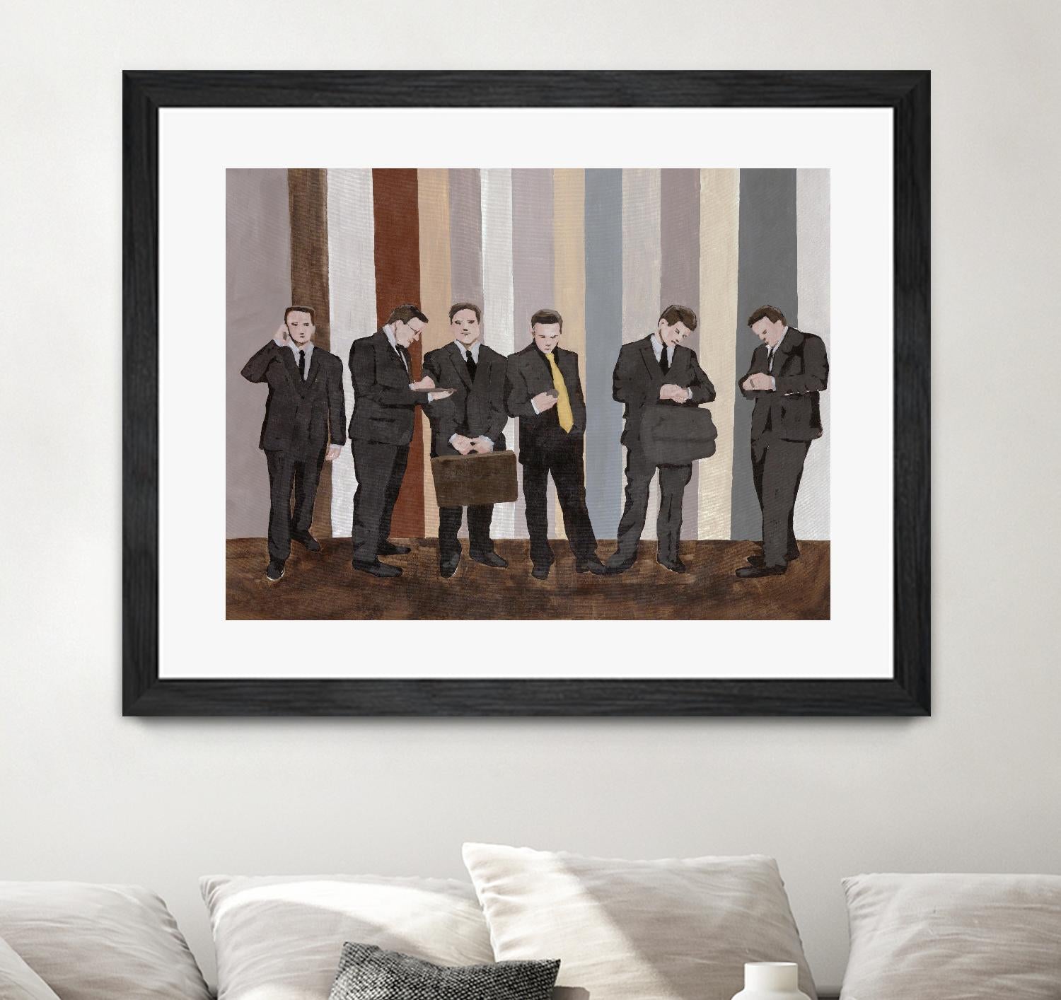 Conference Break by Daleno Art on GIANT ART - beige shapes figure