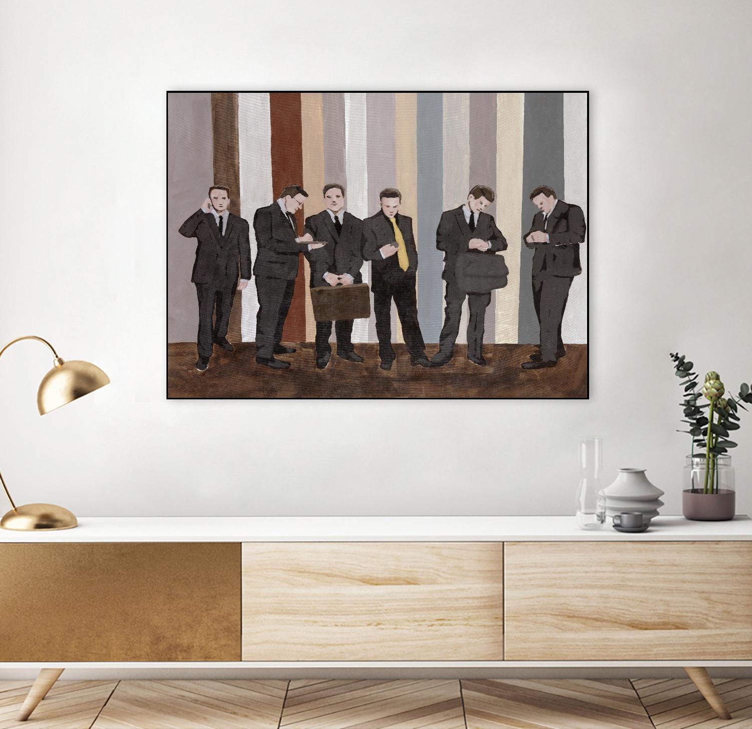Conference Break by Daleno Art on GIANT ART - beige figurative figure
