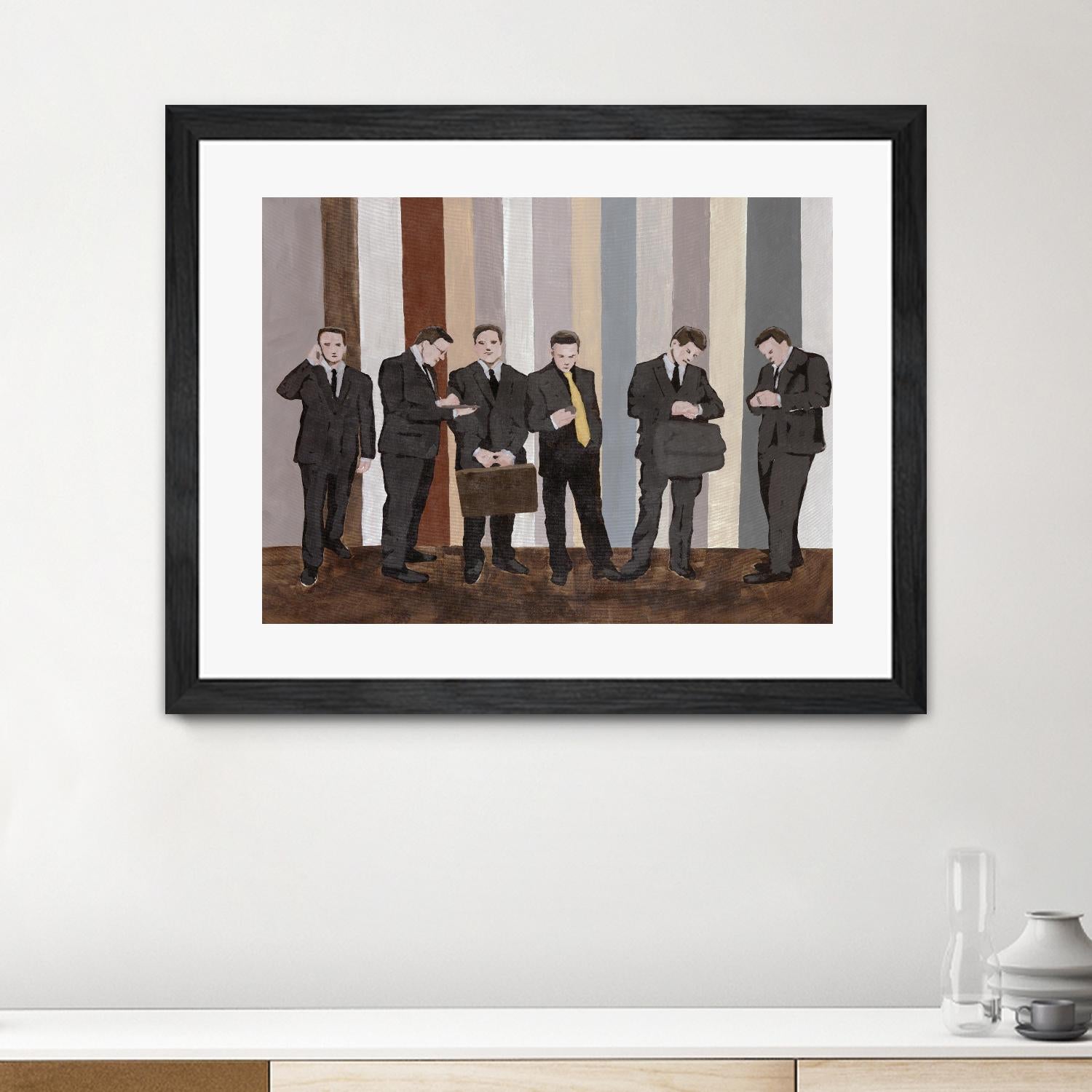 Conference Break by Daleno Art on GIANT ART - beige shapes figure