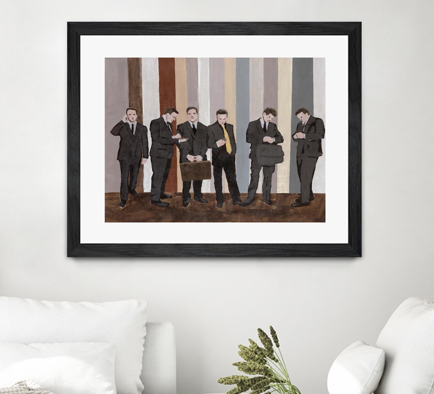 Conference Break by Daleno Art on GIANT ART - beige shapes figure